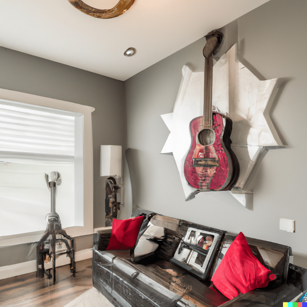 Metal Guitar Wall Art